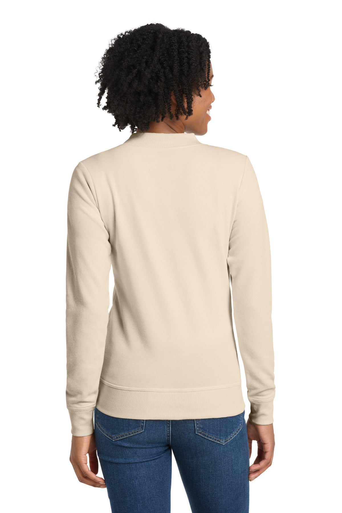 Sport-Tek  Women's Lightweight French Terry Bomber - Ecru