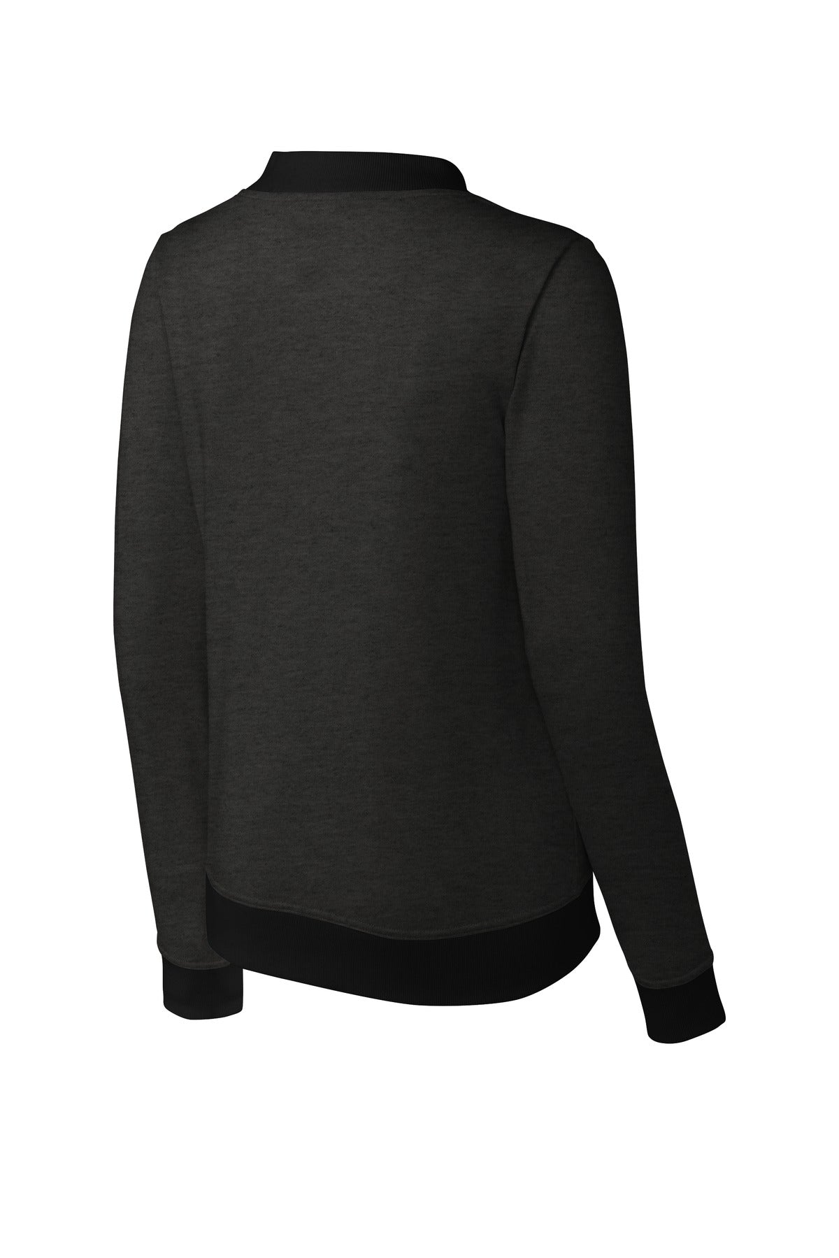 Sport-Tek  Women's Lightweight French Terry Bomber - Heather Black