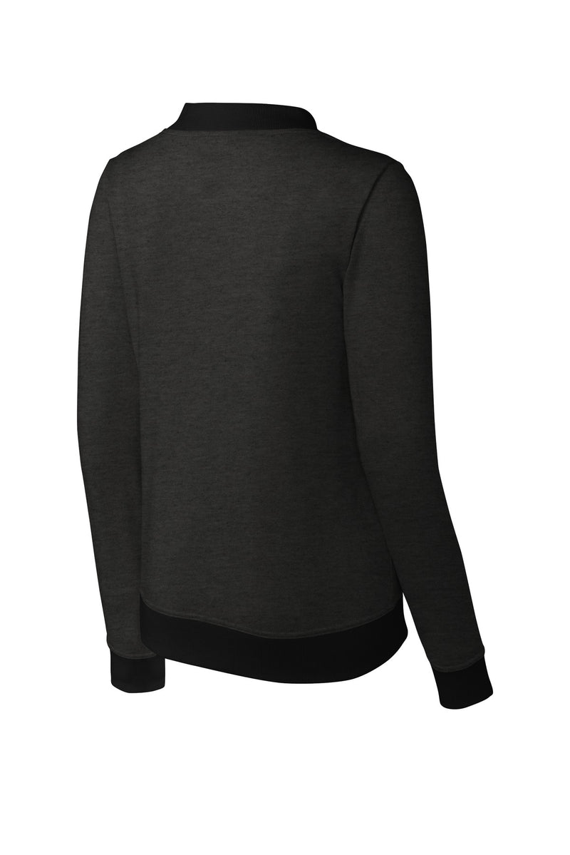 Sport-Tek  Women's Lightweight French Terry Bomber - Heather Black