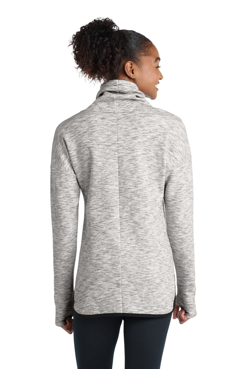Sport-Tek Women's Triumph Cowl Neck Pullover - Athletic Heather