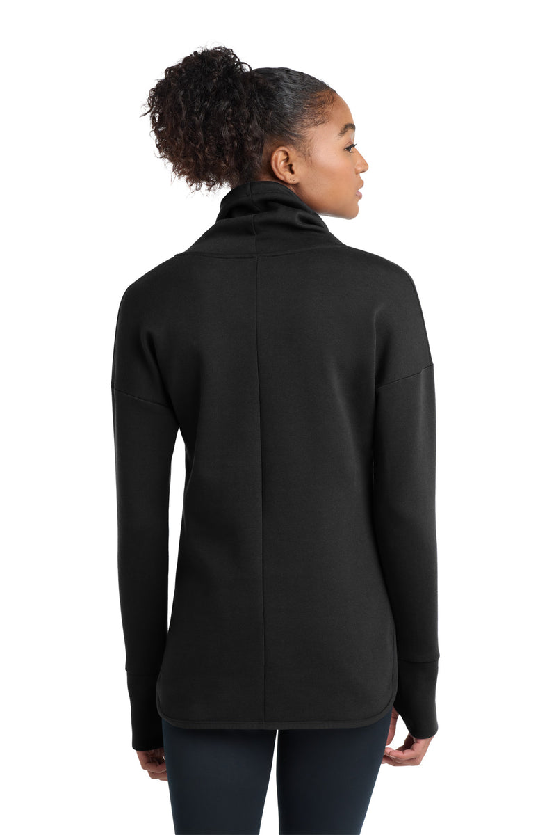 Sport-Tek Women's Triumph Cowl Neck Pullover - Black