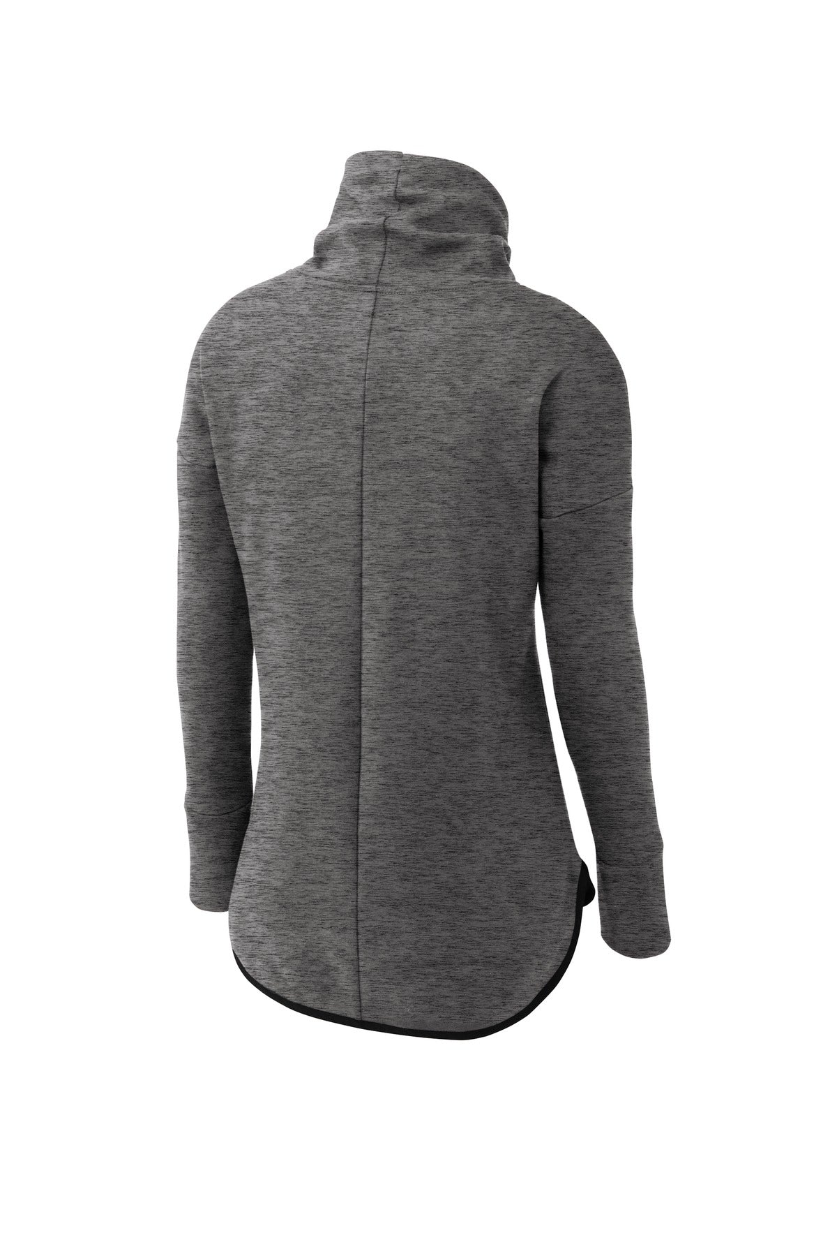 Sport-Tek Women's Triumph Cowl Neck Pullover - Dark Grey Heather