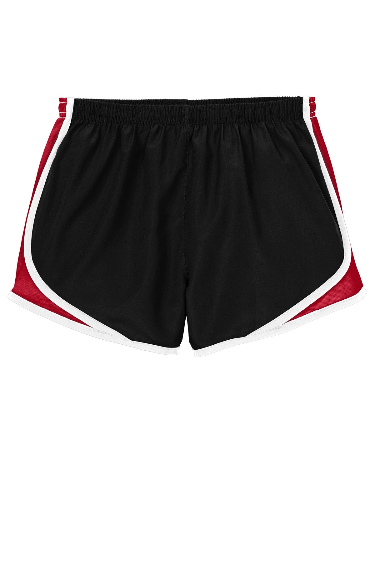 Sport-Tek Women's Cadence Short - Black/ True Red/ White