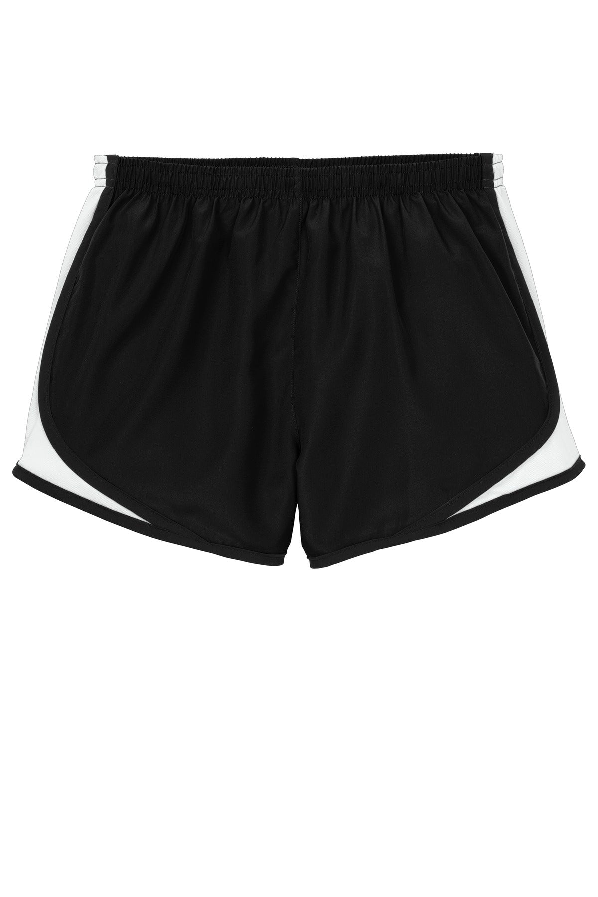 Sport-Tek Women's Cadence Short - Black/ White/ Black