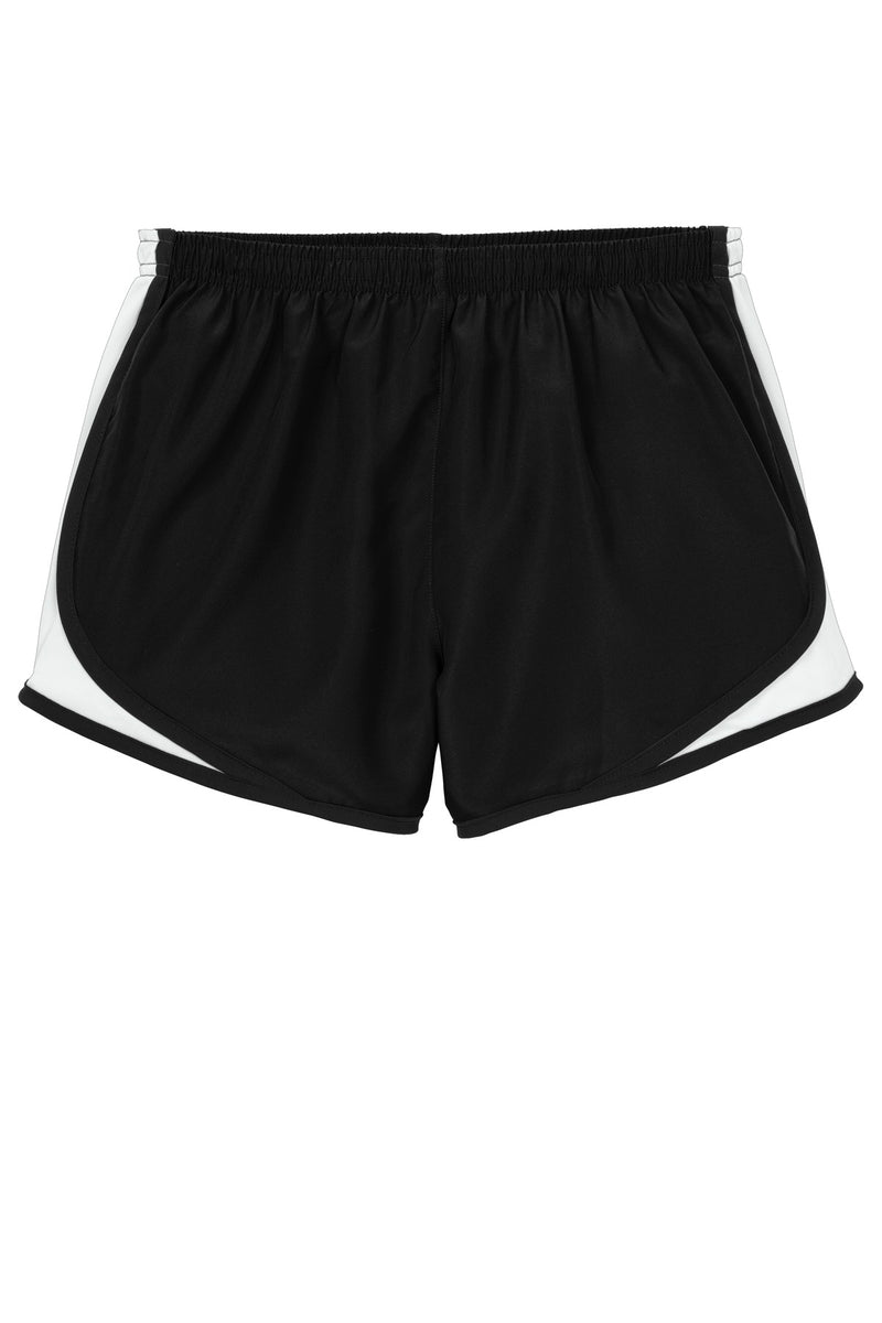 Sport-Tek Women's Cadence Short - Black/ White/ Black