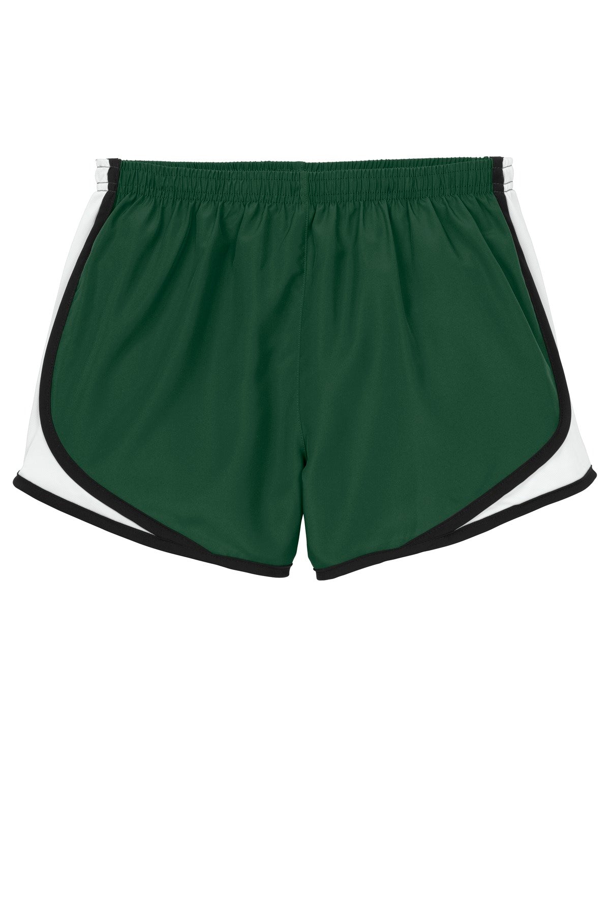 Sport-Tek Women's Cadence Short - Forest Green/ White/ Black