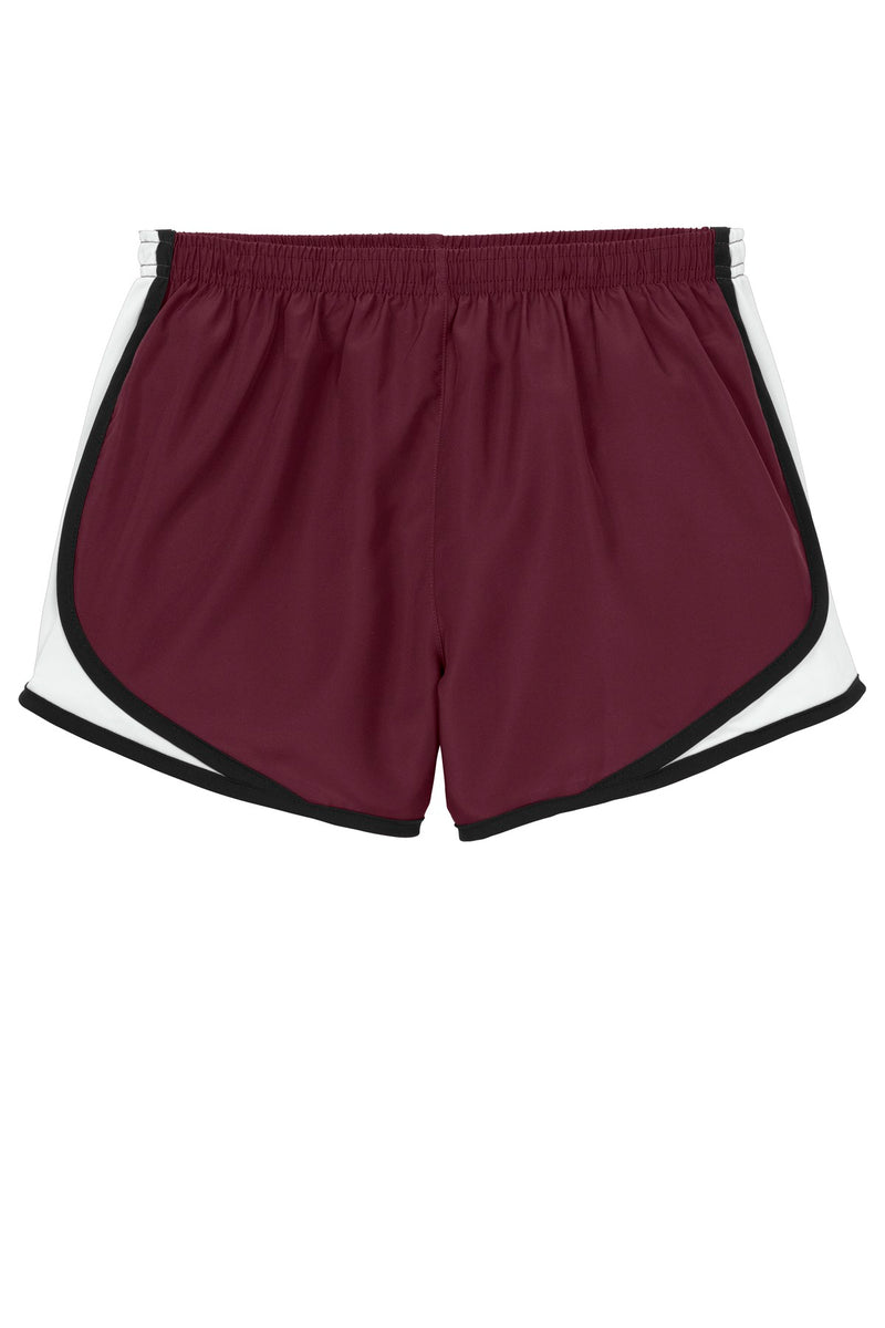 Sport-Tek Women's Cadence Short - Maroon/ White/ Black