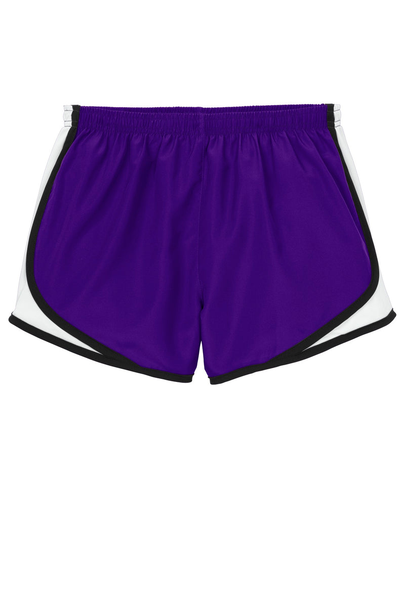 Sport-Tek Women's Cadence Short - Purple/ White/ Black