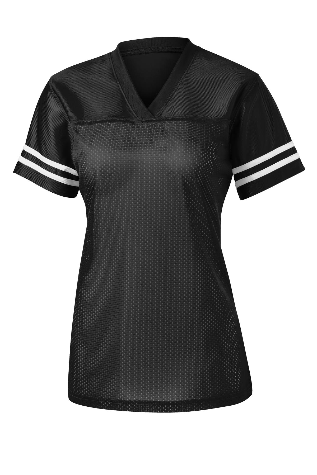 Sport-Tek Women's PosiCharge Replica Jersey - Black/ White