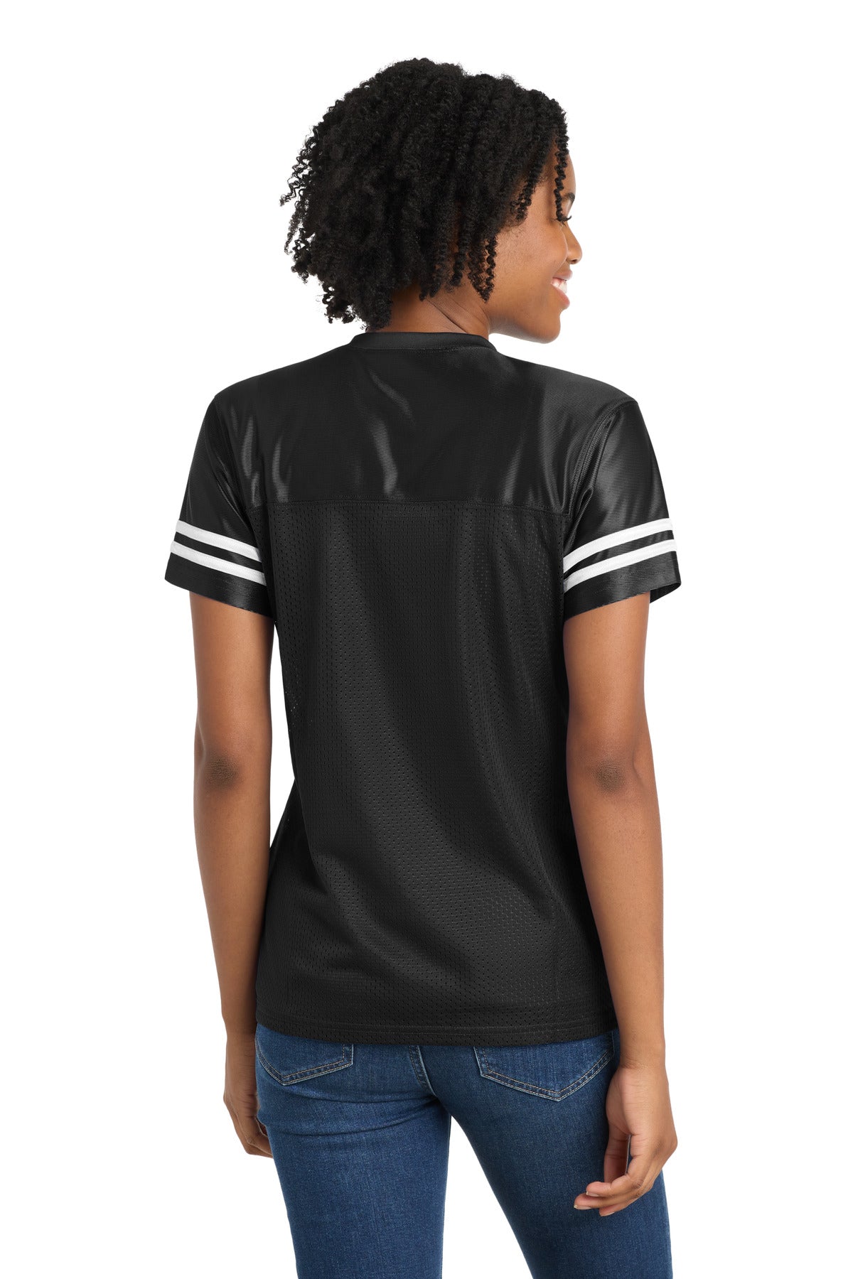 Sport-Tek Women's PosiCharge Replica Jersey - Black/ White