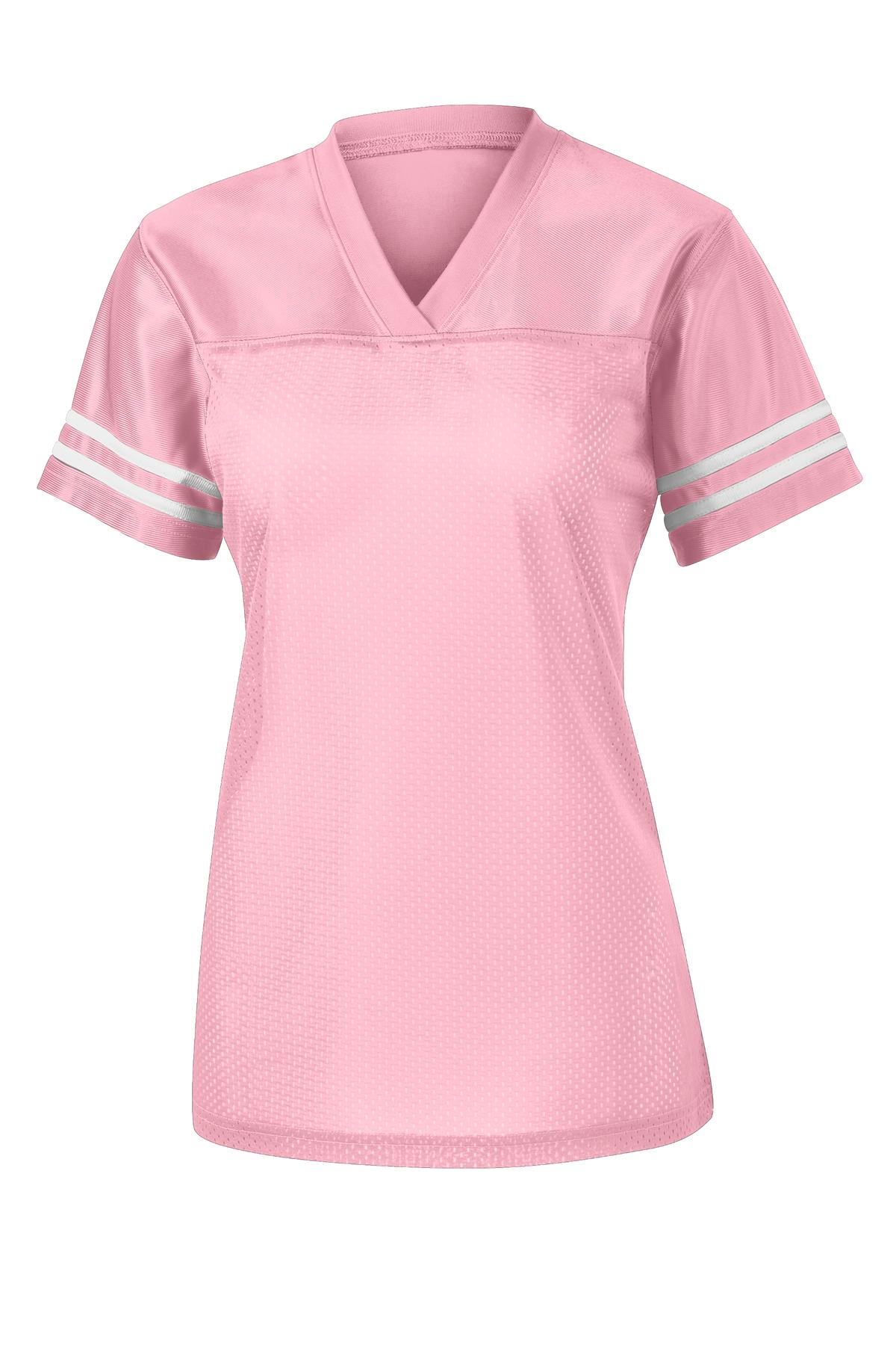 Sport-Tek Women's PosiCharge Replica Jersey - Light Pink/ White