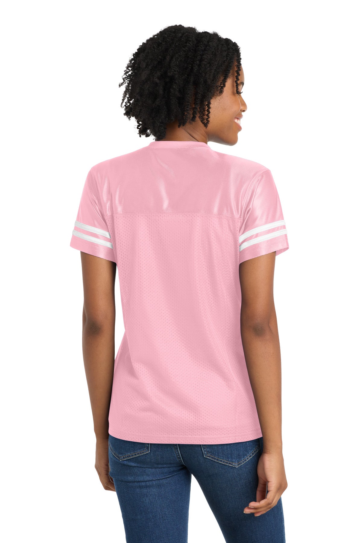 Sport-Tek Women's PosiCharge Replica Jersey - Light Pink/ White