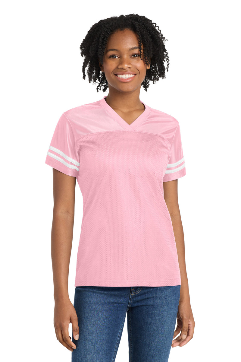 Sport-Tek Women's PosiCharge Replica Jersey - Light Pink/ White