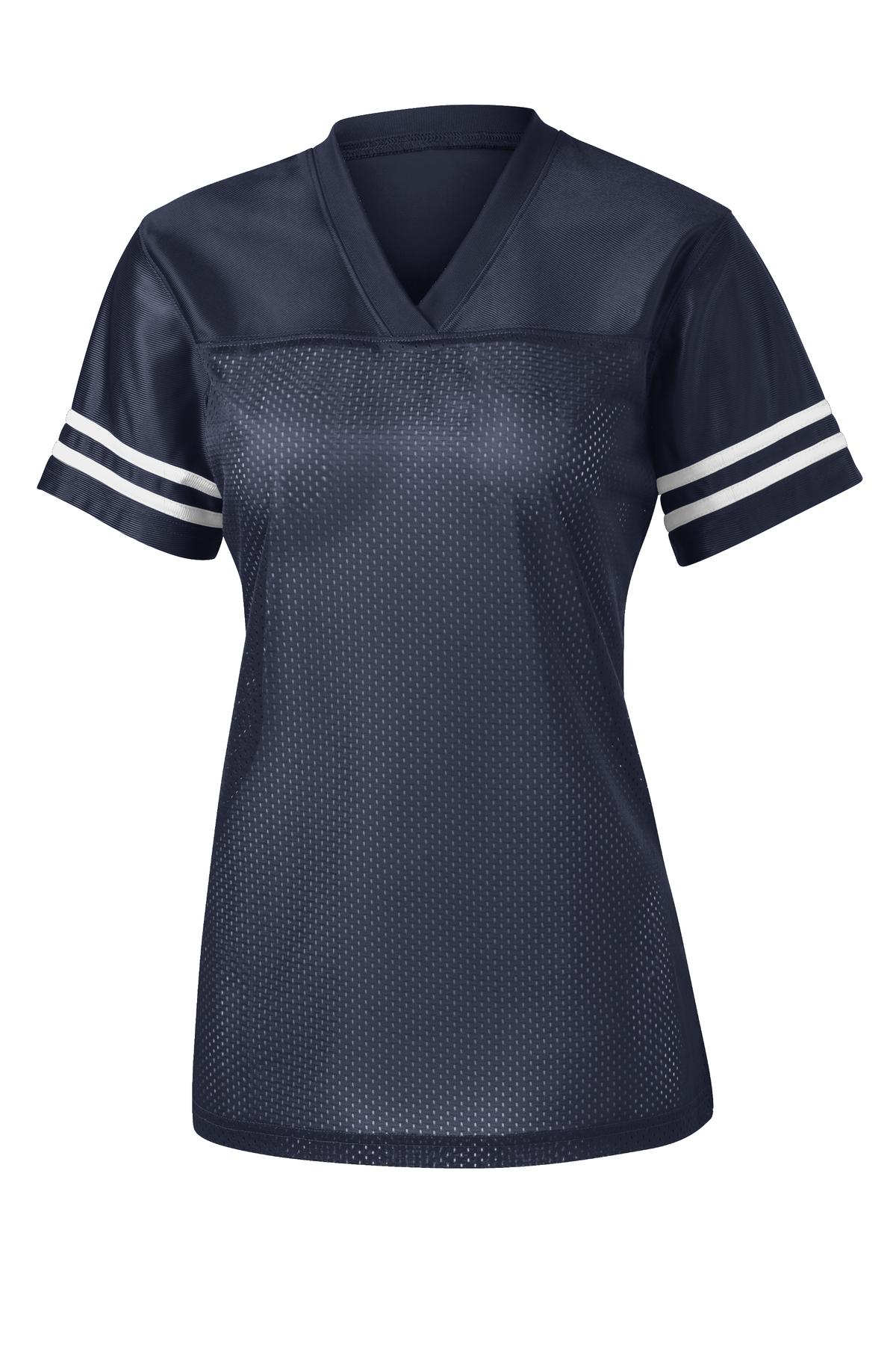 Sport-Tek Women's PosiCharge Replica Jersey - True Navy/ White