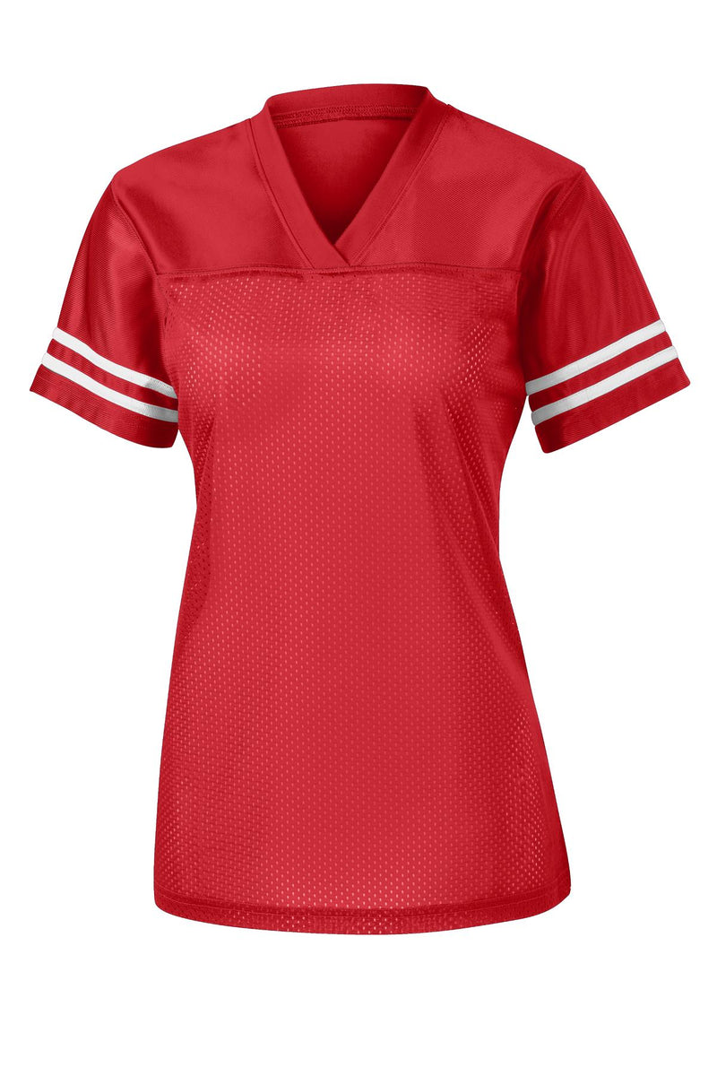 Sport-Tek Women's PosiCharge Replica Jersey - True Red/ White
