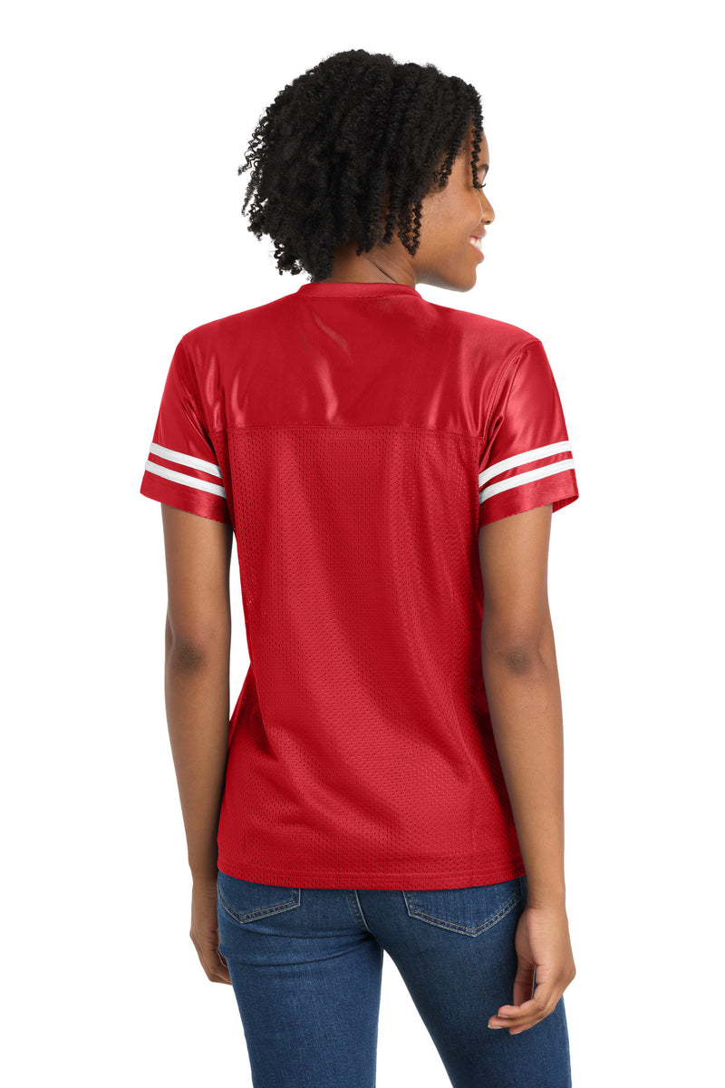 Sport-Tek Women's PosiCharge Replica Jersey - True Red/ White