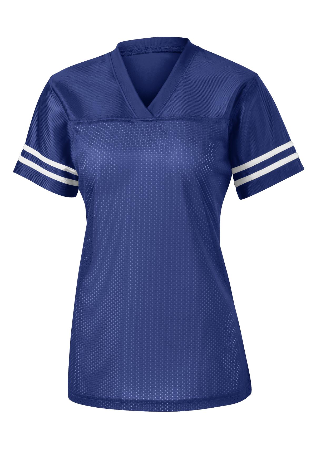 Sport-Tek Women's PosiCharge Replica Jersey - True Royal/ White