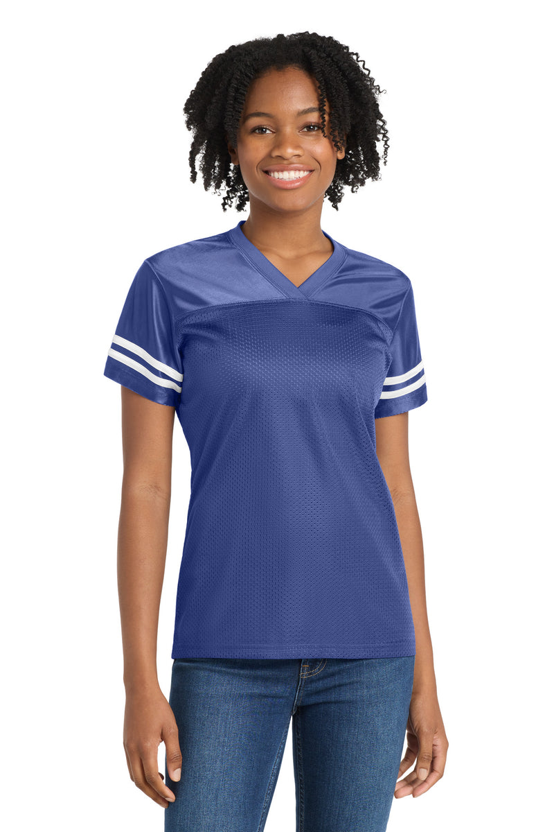 Sport-Tek Women's PosiCharge Replica Jersey - True Royal/ White