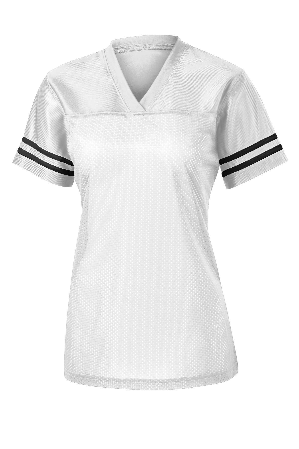 Sport-Tek Women's PosiCharge Replica Jersey - White/ Black