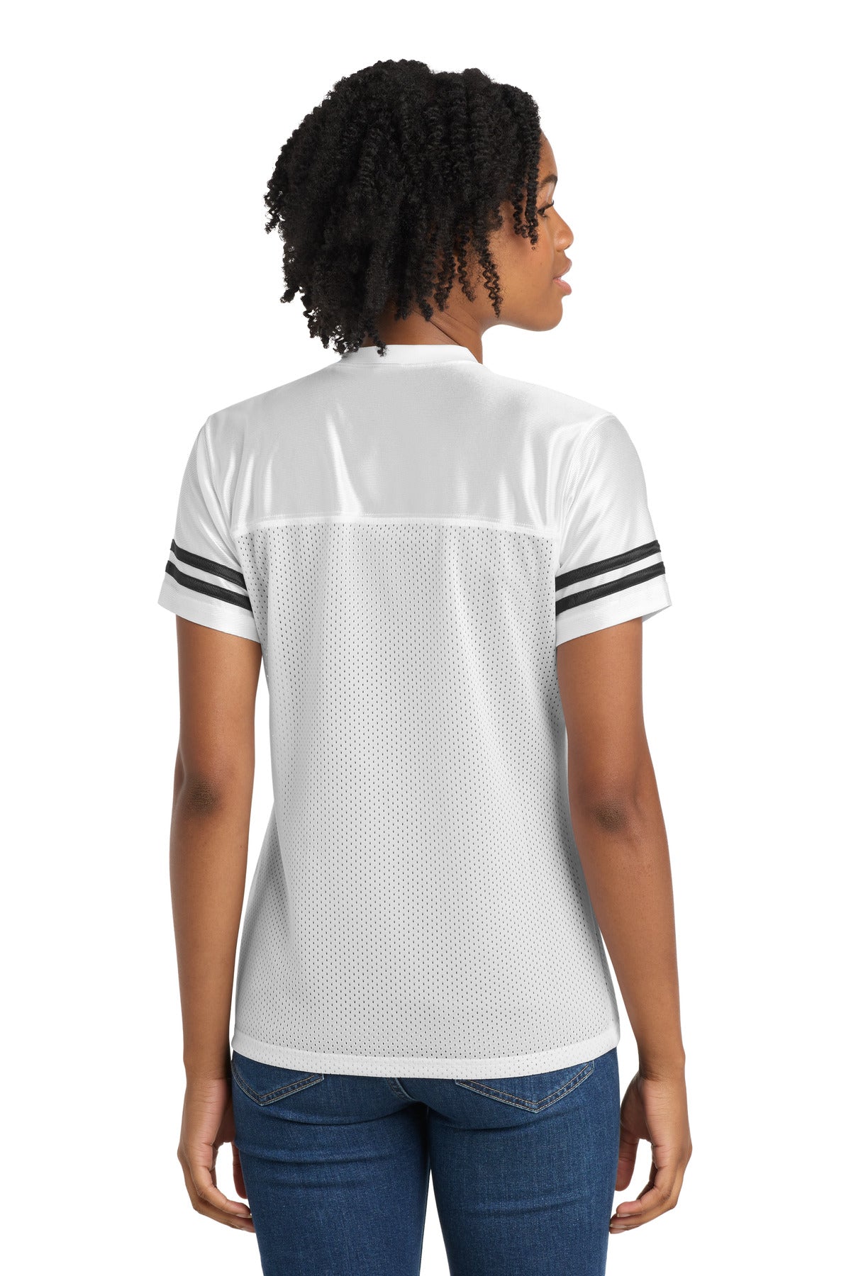 Sport-Tek Women's PosiCharge Replica Jersey - White/ Black