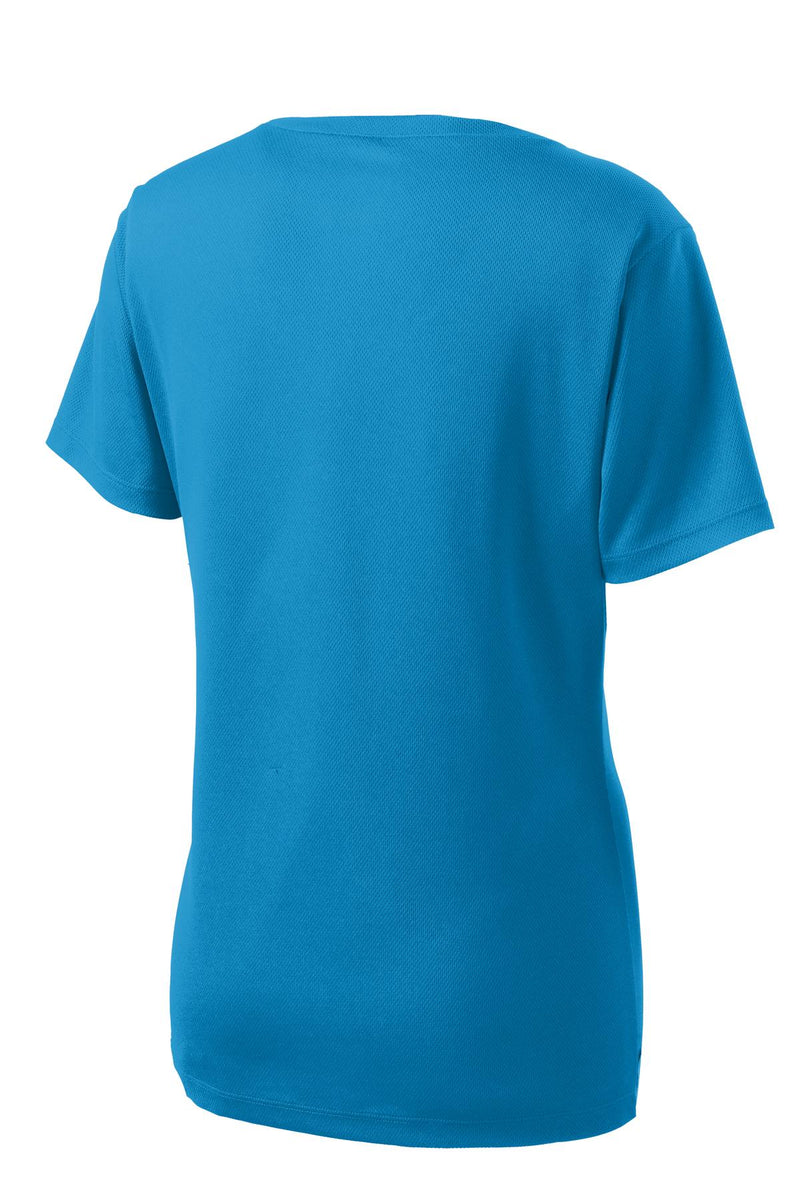 Sport-Tek Women's PosiCharge RacerMesh V-Neck Tee - Pond Blue