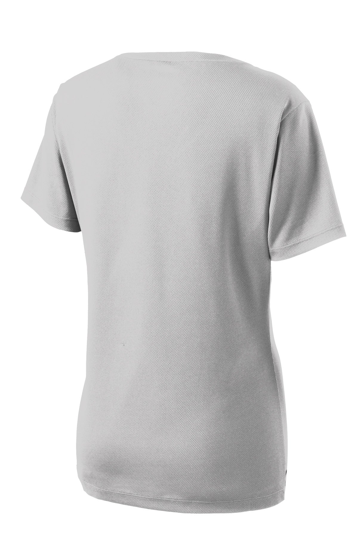 Sport-Tek Women's PosiCharge RacerMesh V-Neck Tee - Silver