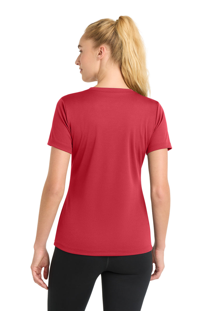 Sport-Tek Women's PosiCharge RacerMesh V-Neck Tee - True Red