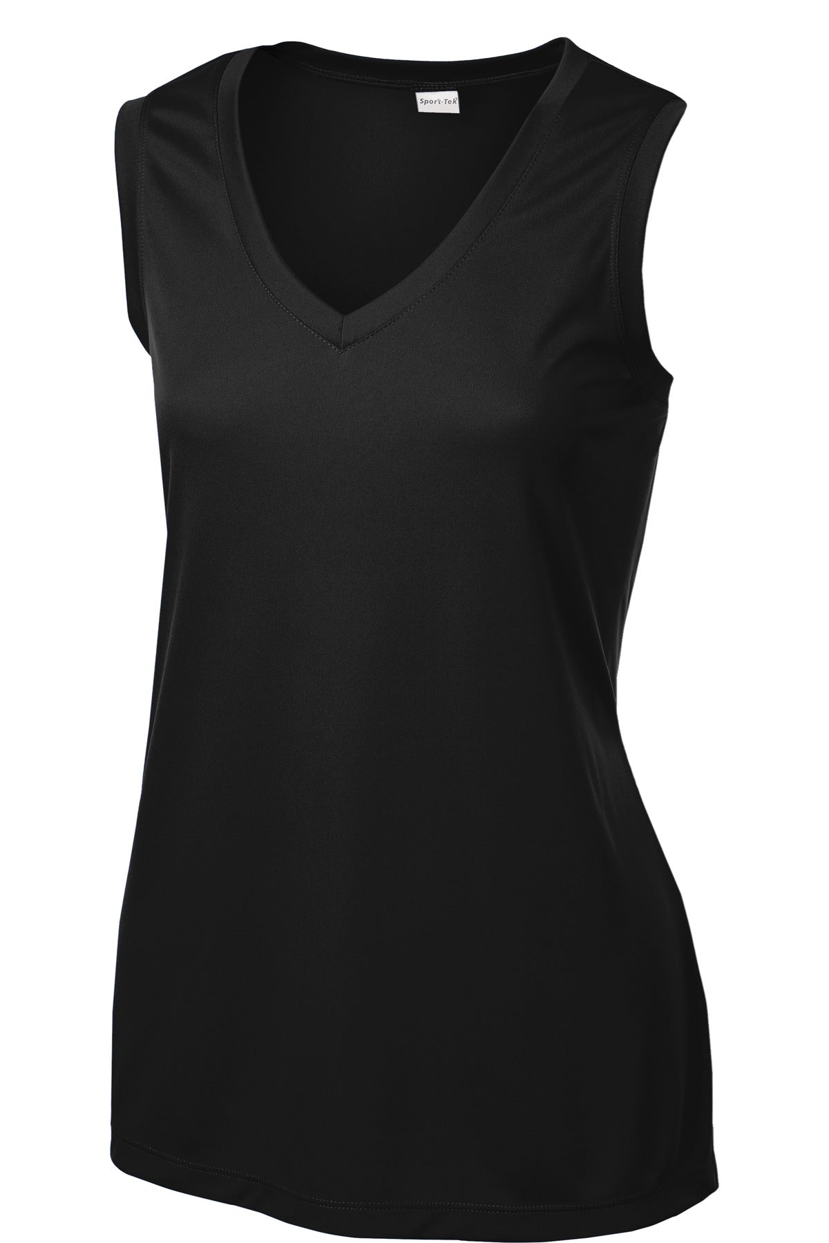 Sport-Tek Women's Sleeveless PosiCharge Competitor V-Neck Tee - Black