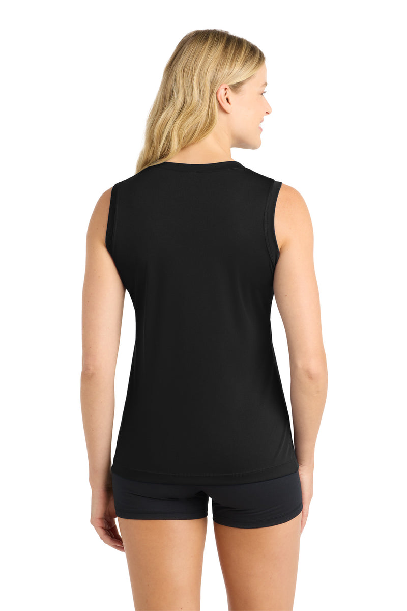 Sport-Tek Women's Sleeveless PosiCharge Competitor V-Neck Tee - Black