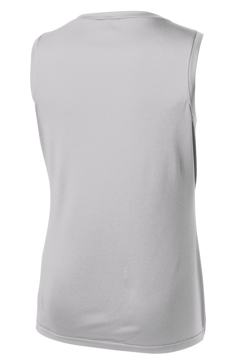 Sport-Tek Women's Sleeveless PosiCharge Competitor V-Neck Tee - Silver
