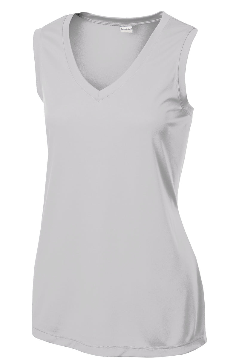 Sport-Tek Women's Sleeveless PosiCharge Competitor V-Neck Tee - Silver