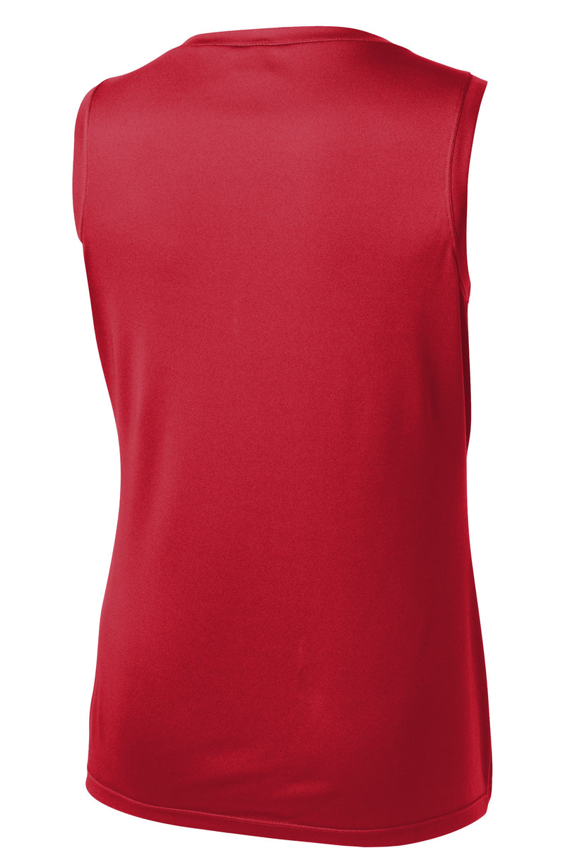 Sport-Tek Women's Sleeveless PosiCharge Competitor V-Neck Tee - True Red