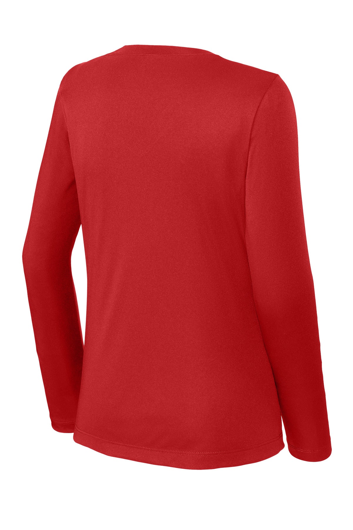 Sport-Tek Women's Long Sleeve PosiCharge Competitor V-Neck Tee - Deep Red