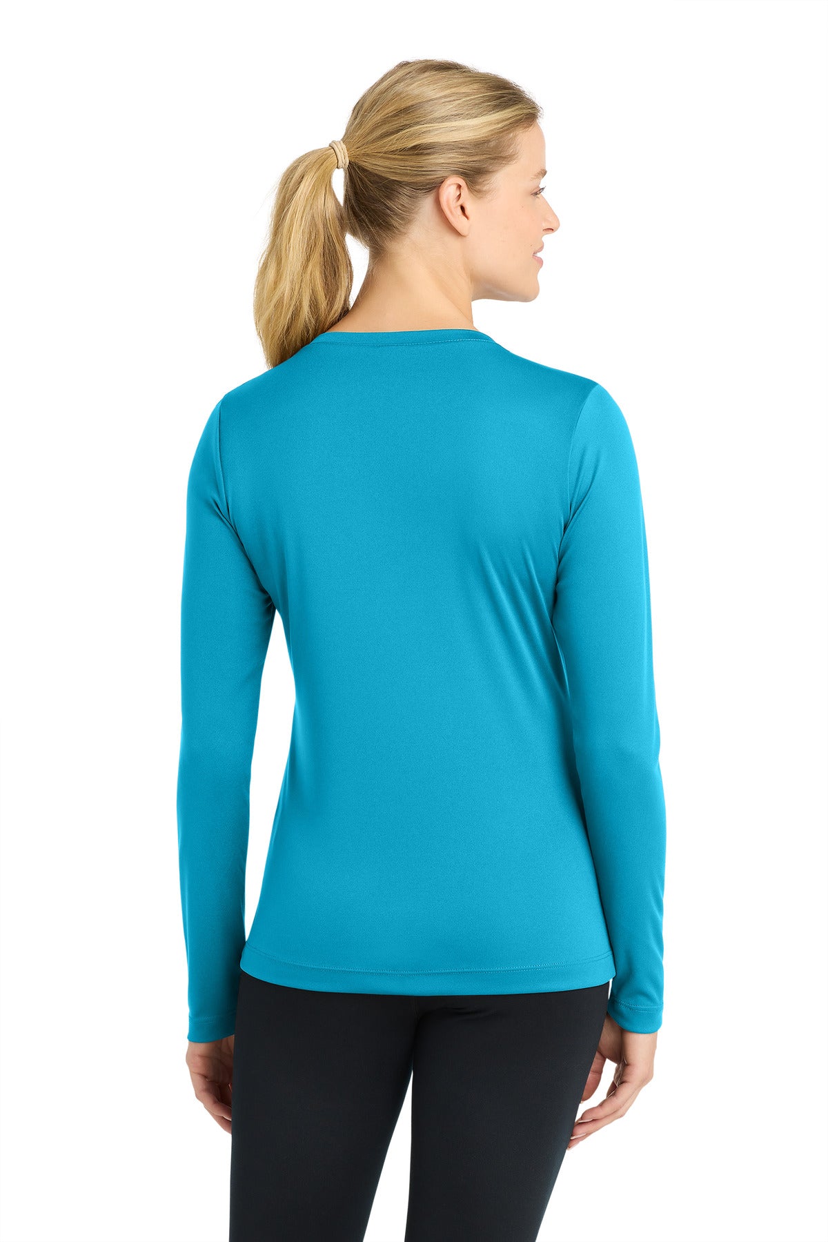 Sport-Tek Women's Long Sleeve PosiCharge Competitor V-Neck Tee - Atomic Blue