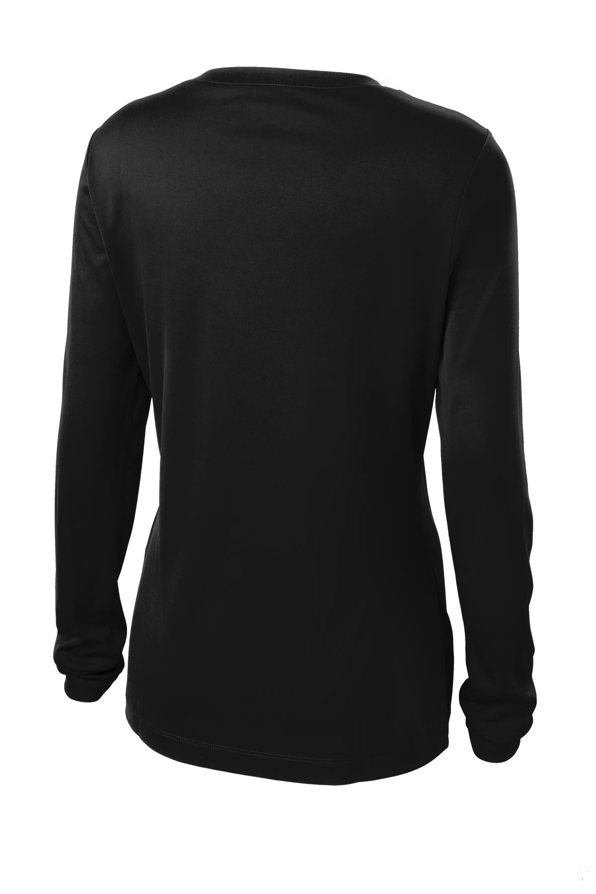 Sport-Tek Women's Long Sleeve PosiCharge Competitor V-Neck Tee - Black