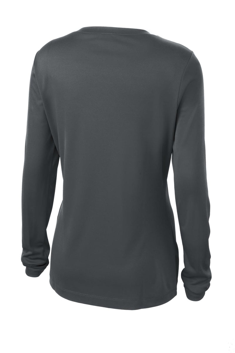 Sport-Tek Women's Long Sleeve PosiCharge Competitor V-Neck Tee - Iron Grey