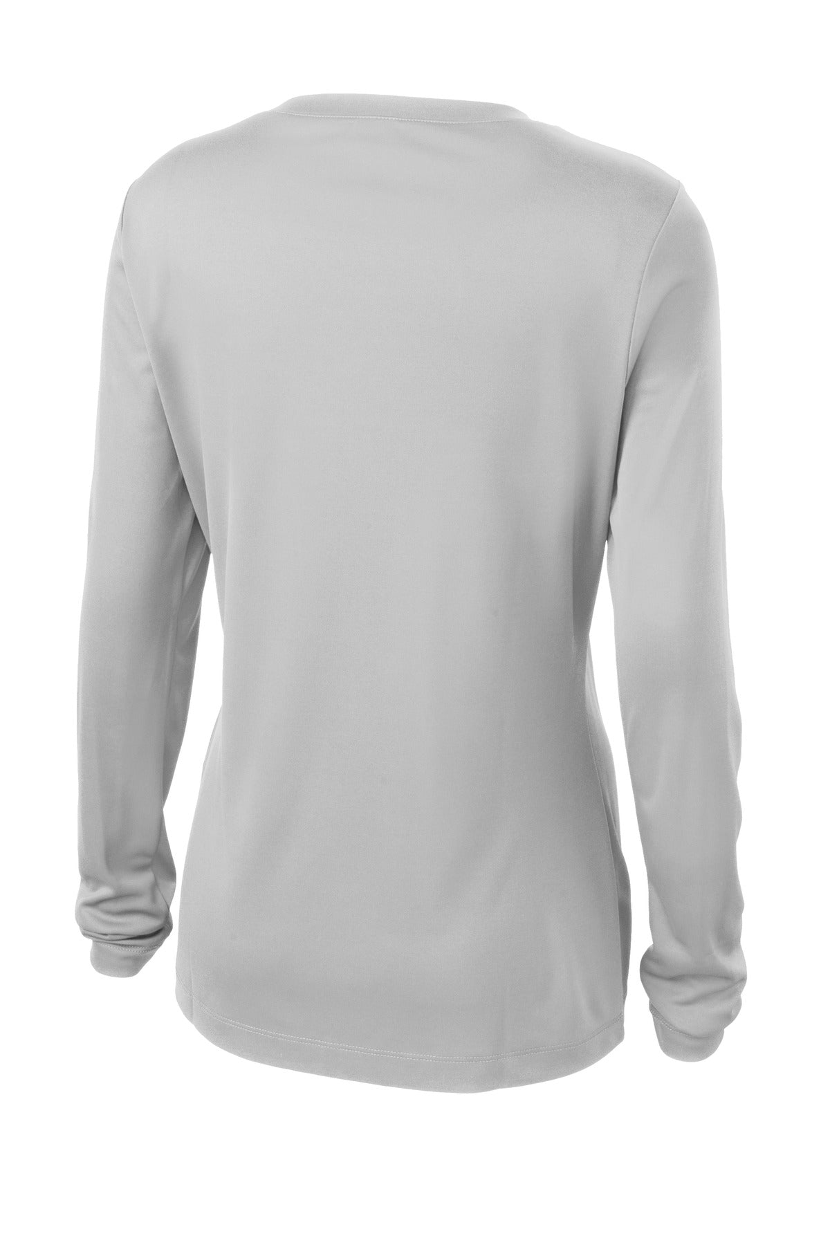 Sport-Tek Women's Long Sleeve PosiCharge Competitor V-Neck Tee - Silver