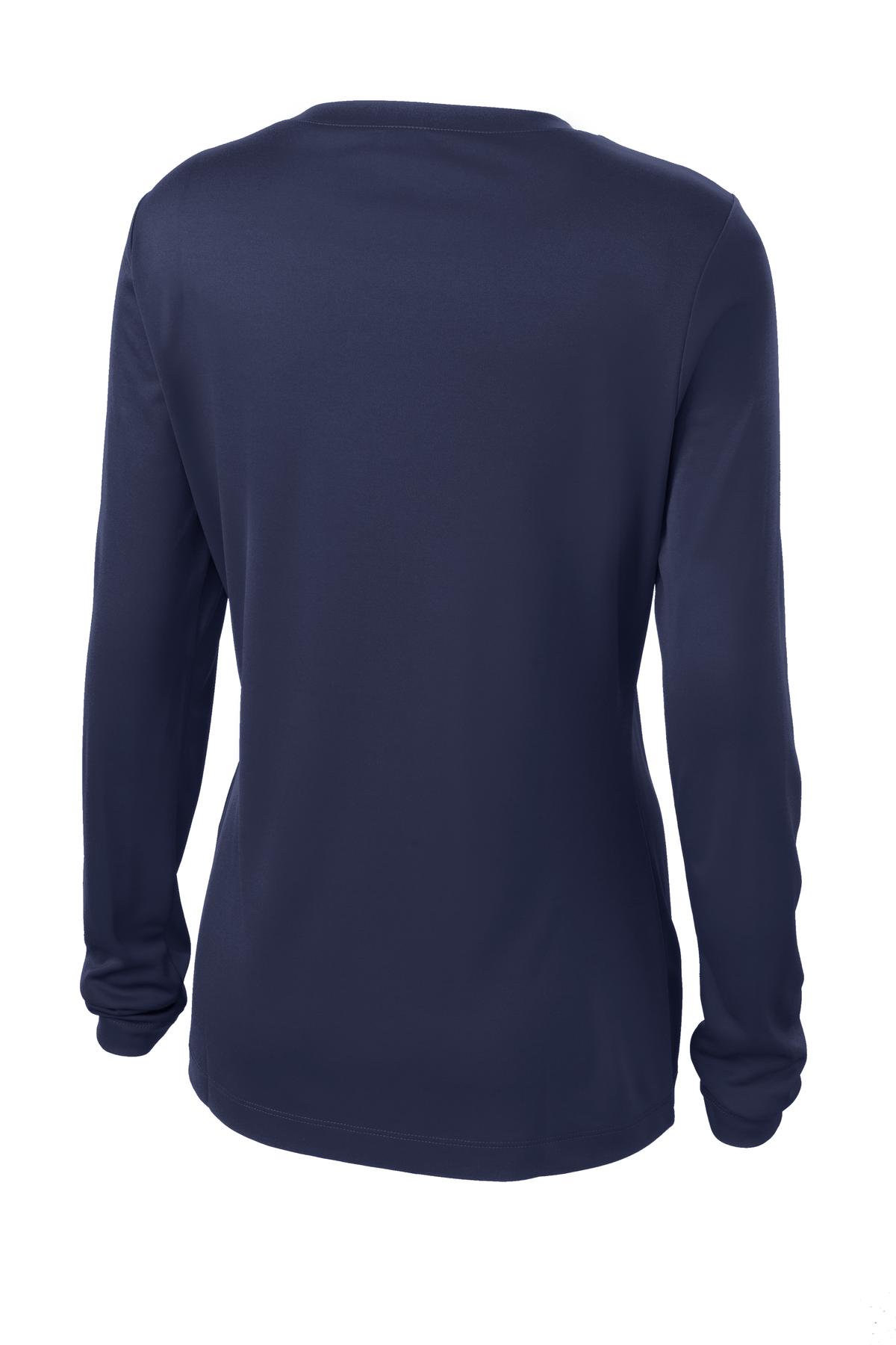Sport-Tek Women's Long Sleeve PosiCharge Competitor V-Neck Tee - True Navy