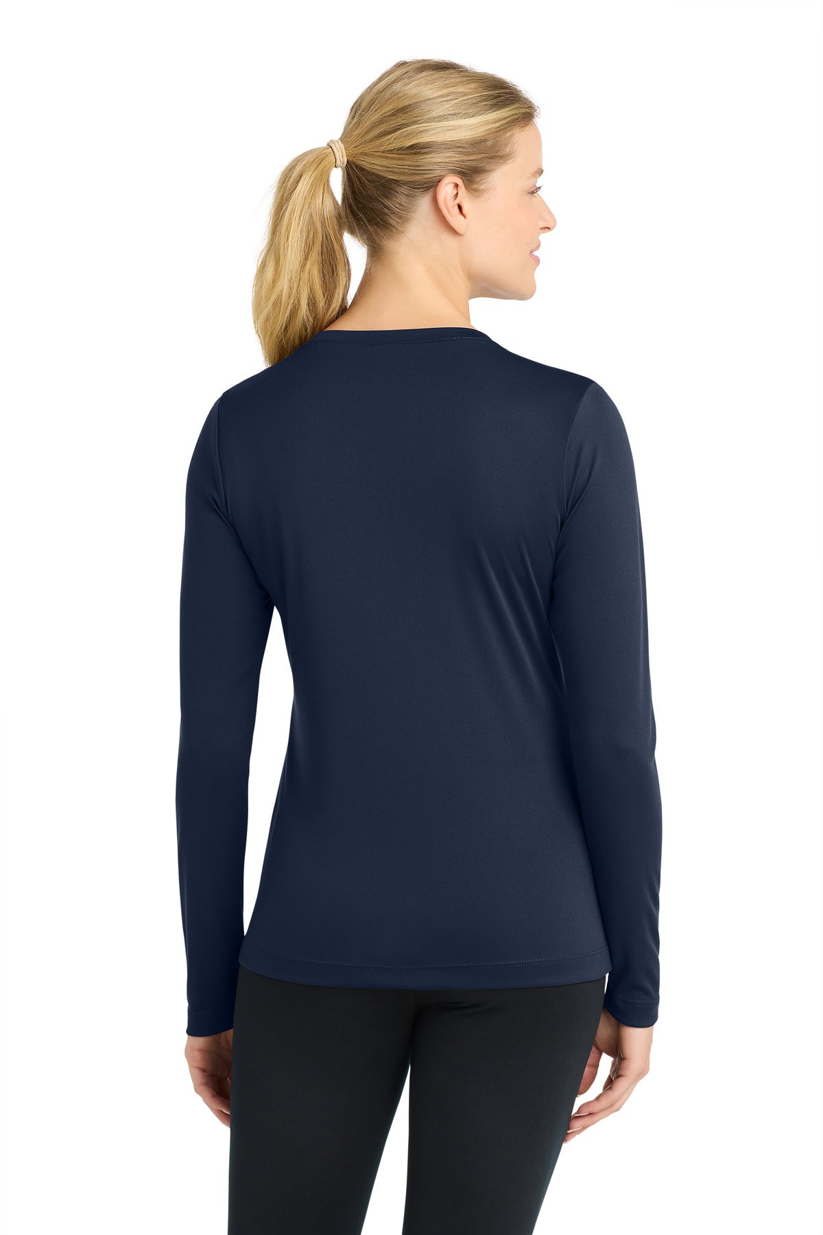 Sport-Tek Women's Long Sleeve PosiCharge Competitor V-Neck Tee - True Navy