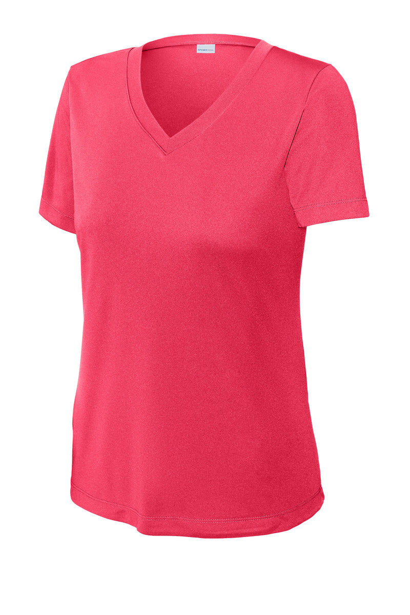 Sport-Tek Women's PosiCharge Competitor V-Neck Tee - Hot Coral