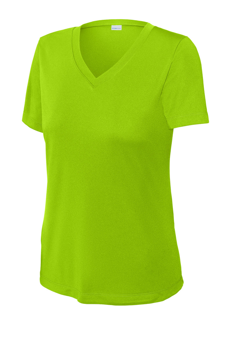 Sport-Tek Women's PosiCharge Competitor V-Neck Tee - Lime Shock