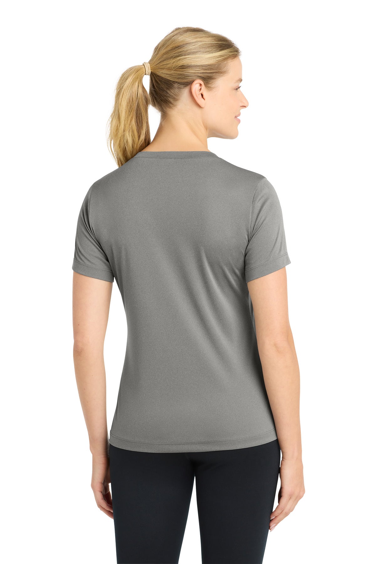 Sport-Tek Women's PosiCharge Competitor V-Neck Tee - Grey Concrete Heather