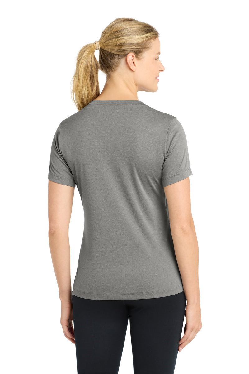 Sport-Tek Women's PosiCharge Competitor V-Neck Tee - Grey Concrete Heather