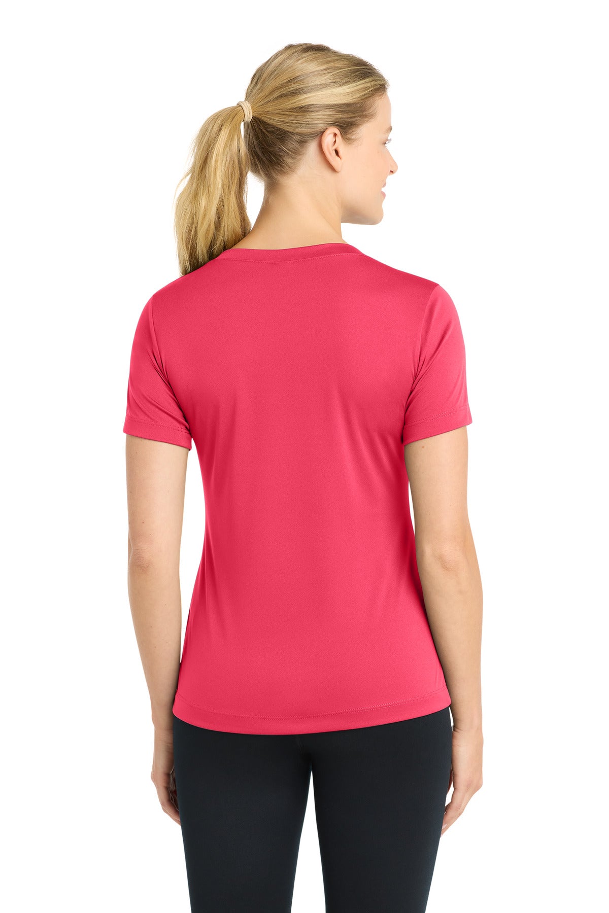 Sport-Tek Women's PosiCharge Competitor V-Neck Tee - Hot Coral