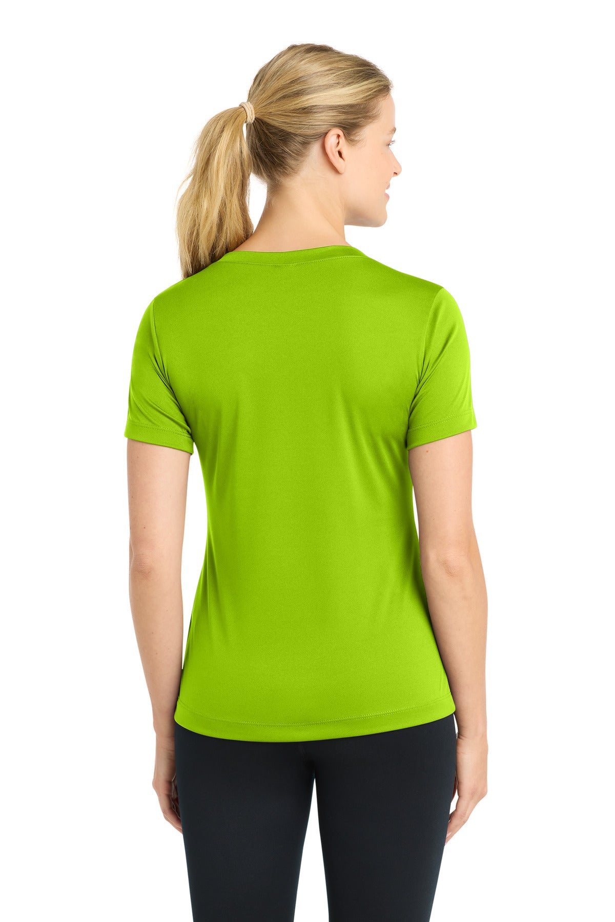 Sport-Tek Women's PosiCharge Competitor V-Neck Tee - Lime Shock