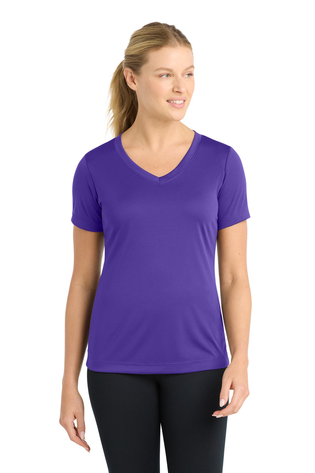 Sport-Tek Women's PosiCharge Competitor V-Neck Tee - Purple