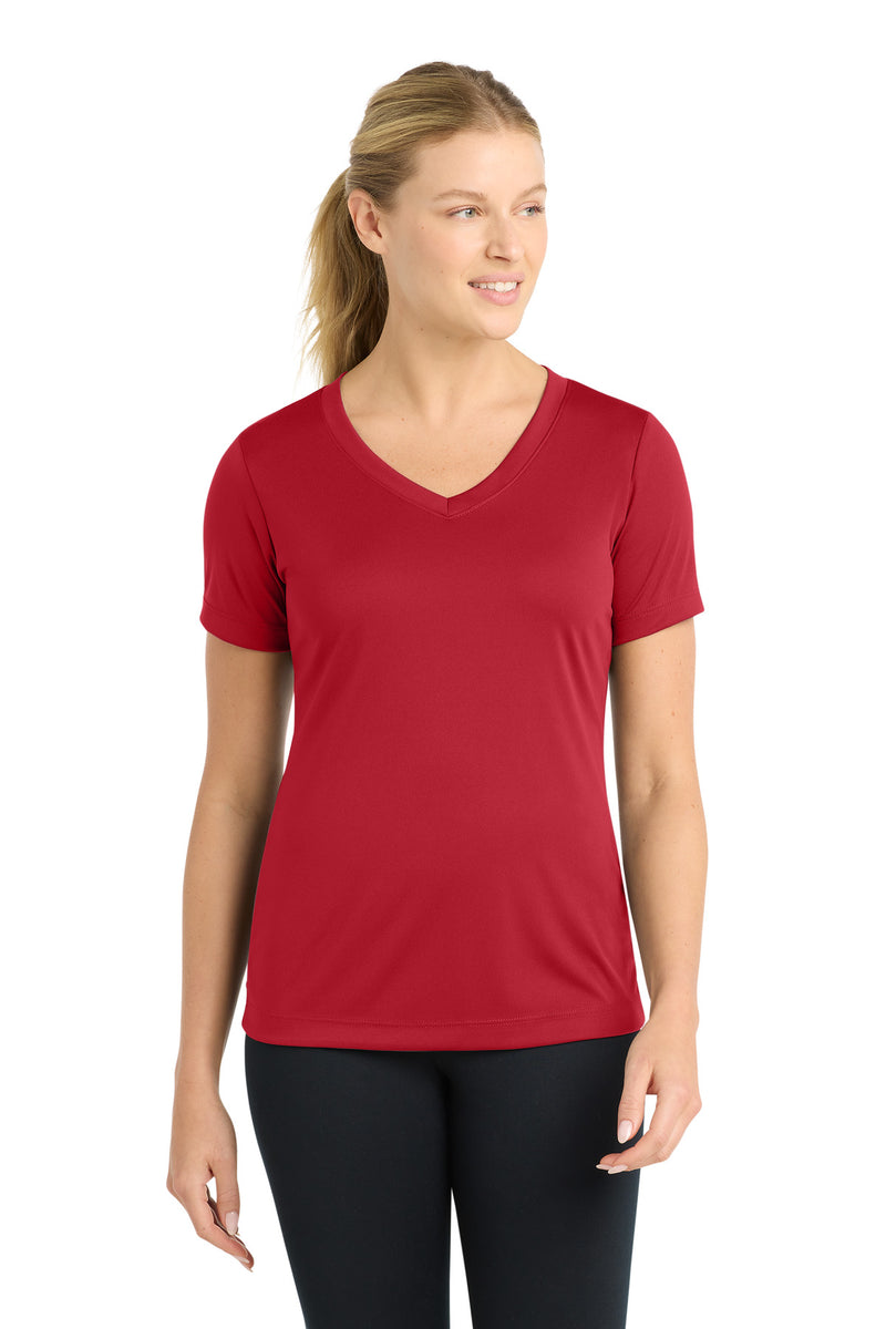 Sport-Tek Women's PosiCharge Competitor V-Neck Tee - True Red