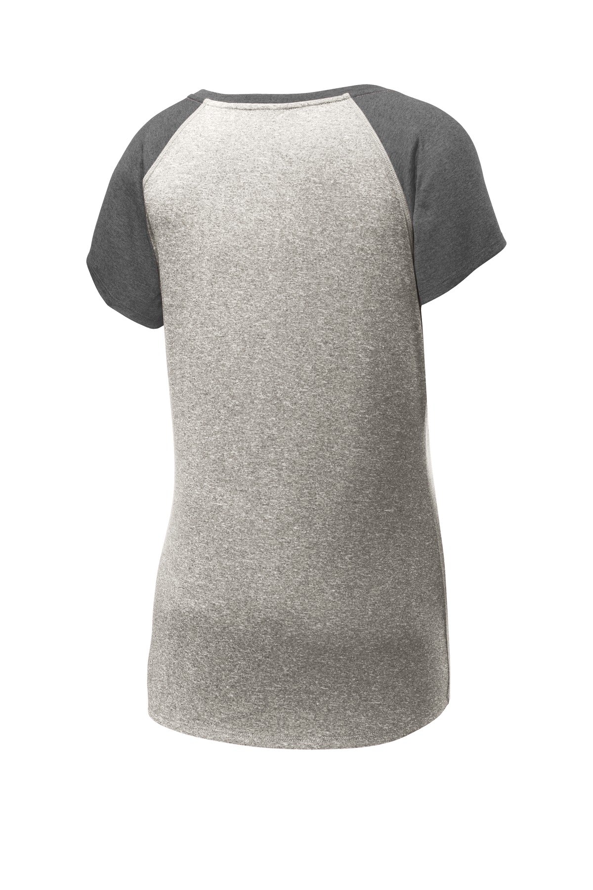 Sport-Tek  Women's Heather-On-Heather Contender  Scoop Neck Tee - Vintage Heather/ Graphite Heather