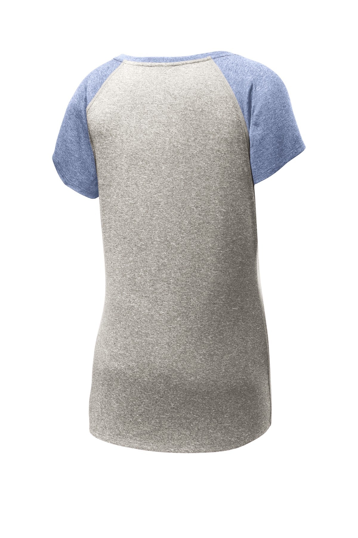 Sport-Tek  Women's Heather-On-Heather Contender  Scoop Neck Tee - Vintage Heather/ True Navy Heather