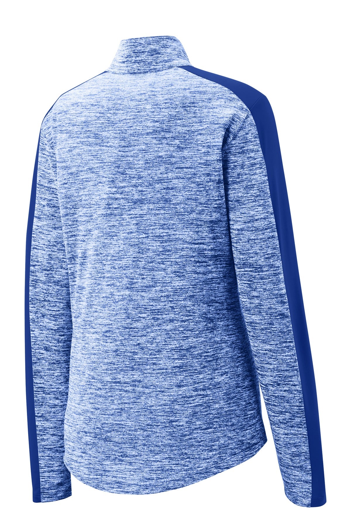 Sport-Tek Women's PosiCharge Electric Heather Colorblock 1/4-Zip Pullover - True Royal Electric/ True Royal